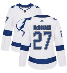 Women's Adidas Tampa Bay Lightning #27 Ryan McDonagh Authentic White Away NHL Jersey