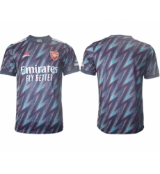 Men 2021-2022 Club Arsenal Second away aaa version blue blank Soccer Jersey