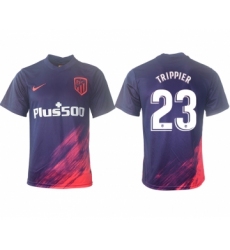 Men 2021-2022 Club Atletico Madrid away aaa version purple 23 Soccer Jersey