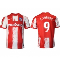Men 2021-2022 Club Atletico Madrid home aaa version red 9 Nike Soccer Jersey