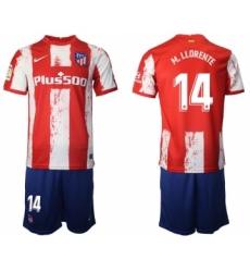 Men 2021-2022 Club Atletico Madrid home red 14 Nike Soccer Jersey