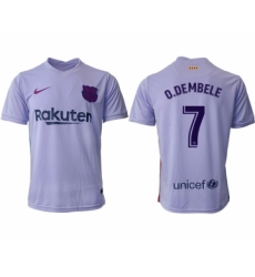 Men 2021-2022 Club Barcelona away aaa version purple 7 Soccer Jersey