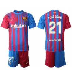 Men 2021-2022 Club Barcelona home red 21 Nike Soccer Jerseys