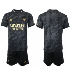 Men's Arsenal F.C Blank 2023 Black Away Soccer Jersey Suit