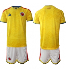 Men's Colombia Blank or Custom Team FIFA x World Cup 2026 Home Yellow On Field Jersey