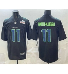 Men's Seattle Seahawks #11 Jaxon Smith-Njigba Limited Black Super Bowl LX Fashion Vapor Jersey