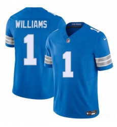 Men's Detroit Lions #1 Jameson Williams Blue 2025 F.U.S.E. Vapor Limited Football Stitched Jersey