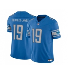 Men's Detroit Lions #19 Donovan Peoples-Jones Blue 2023 F.U.S.E. Vapor Untouchable Limited Football Stitched Jersey