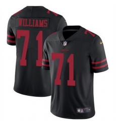 Men's San Francisco 49ers #71 Trent Williams Black Anniversary Vapor Untouchable Limited Stitched Football Jersey