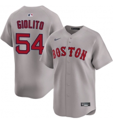 Men's Boston Red Sox #54 Lucas Giolito Gray 2024 Away Limited Stitched Baseball Jersey