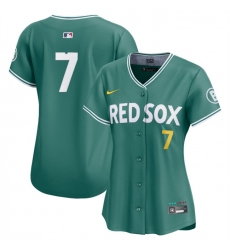 Women's Boston Red Sox #7 Masataka Yoshida Green 2025 City Connect Limited Stitched Baseball Jersey(Run Small)