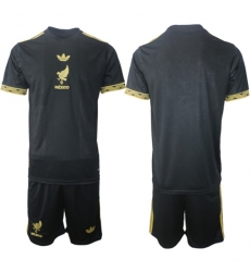 Men's Mexico Blank Black Gold 25-26 Soccer Jersey Suit