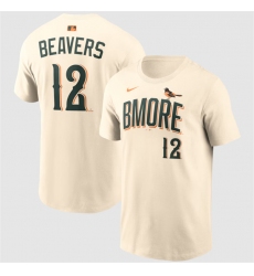 Men's Baltimore Orioles #12 Dylan Beavers Natural 2026 City Connect T-Shirt