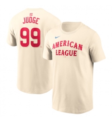 Men's American League #99 Aaron Judge Cream 2024 All-Star Name & Number T-Shirt