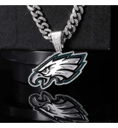 Silver 20inch Philadelphia Eagles Team head NFL pendant Europe and the United States new fashion personality football necklace men and women street hip-hop