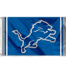 2Pcs Detroit Lions flag NFL Standard 3' x 5' Banner Flag Single Sided - Indoor or Outdoor - Home Décor