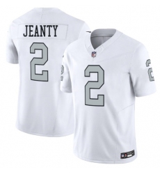 Men's Las Vegas Raiders #2 Ashton Jeanty White 2025 F.U.S.E. Vapor Stitched Football Jerseys