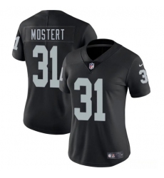 Women's Las Vegas Raiders #31 Raheem Mostert Black 2025 Vapor Football Stitched Jersey(Run Small)