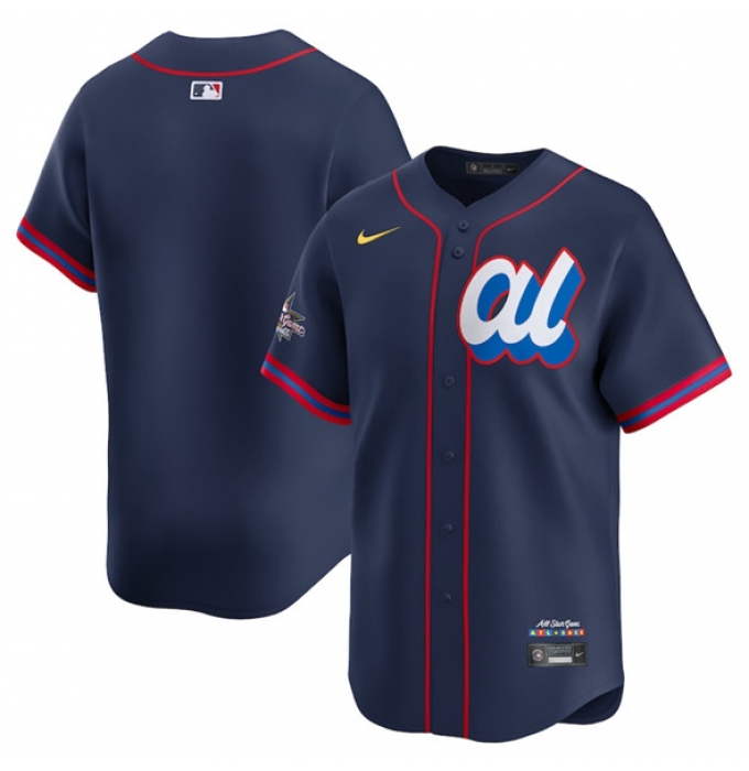Men's American League Blank Navy 2025 All-Star Edition Limited Stitched Baseball Jersey