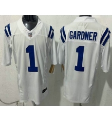 Men's Indianapolis Colts #1 Sauce Gardner Limited White FUSE Vapor Jersey