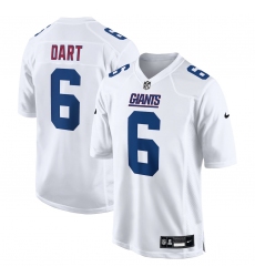 Men's New York Giants #6 Jaxson Dart Tundra White New York Giants Fashion Game Nike Jersey