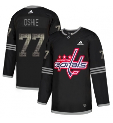 Men's Adidas Washington Capitals #77 T J  Oshie Black Authentic Classic Stitched NHL Jersey