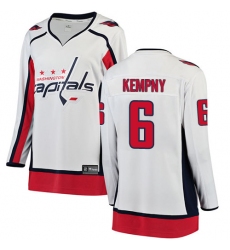 Women's Washington Capitals #6 Michal Kempny Fanatics Branded White Away Breakaway NHL Jersey