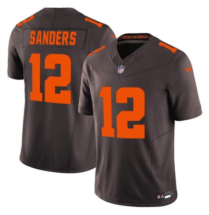 Men's Cleveland Browns #12 Shedeur Sanders Brown 2025 F.U.S.E. Alpha Dawg Limited Football Stitched Jersey