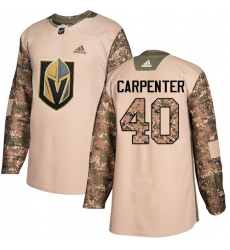 Men's Adidas Vegas Golden Knights #40 Ryan Carpenter Authentic Camo Veterans Day Practice NHL Jersey