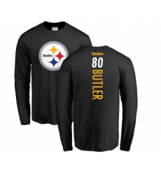 Football Pittsburgh Steelers #80 Jack Butler Black Backer Long Sleeve T-Shirt