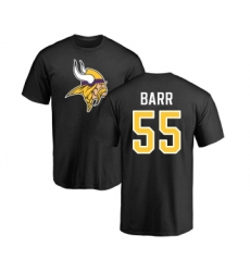 Football Minnesota Vikings #55 Anthony Barr Black Name & Number Logo T-Shirt