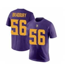 Football Minnesota Vikings #56 Garrett Bradbury Purple Rush Pride Name & Number T-Shirt