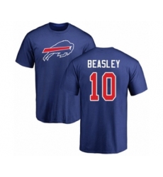 Football Buffalo Bills #10 Cole Beasley Royal Blue Name & Number Logo T-Shirt
