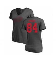 Football Women's Buffalo Bills #84 Jake Fisher Ash One Color T-Shirt