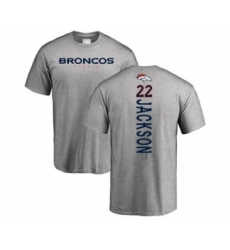 Football Denver Broncos #22 Kareem Jackson Ash Backer T-Shirt