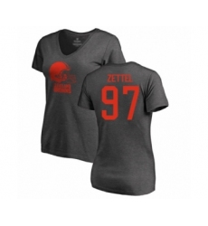 Football Women's Cleveland Browns #97 Anthony Zettel Ash One Color T-Shirt