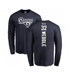Football Los Angeles Rams #32 Eric Weddle Navy Blue Backer Long Sleeve T-Shirt