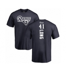 Football Los Angeles Rams #41 David Long Navy Blue Backer T-Shirt