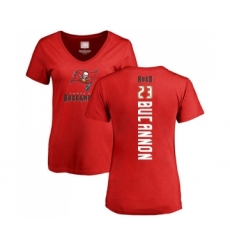 Football Women's Tampa Bay Buccaneers #23 Deone Bucannon Red Backer T-Shirt