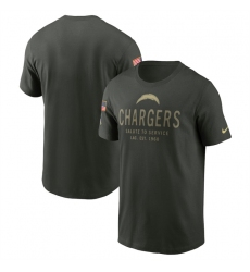 Men's Los Angeles Chargers Forest Green 2025 Salute to Service Sideline Primary Edge Dri-FIT T-Shirt