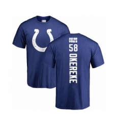 Football Indianapolis Colts #58 Bobby Okereke Royal Blue Backer T-Shirt