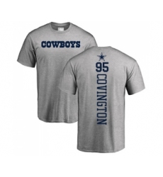 Football Dallas Cowboys #95 Christian Covington Ash Backer T-Shirt