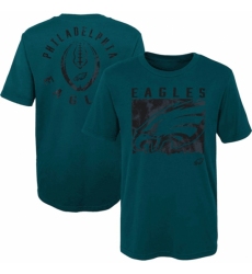 Men's Philadelphia Eagles Green Preschool Liquid Camo Logo T Shirt