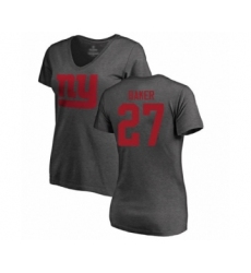Football Women's New York Giants #27 Deandre Baker Ash One Color T-Shirt