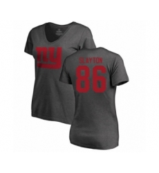 Football Women's New York Giants #86 Darius Slayton Ash One Color T-Shirt