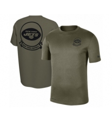 Football Men's New York Jets Olive 2019 Salute to Service Sideline Seal Legend Performance T-Shirt