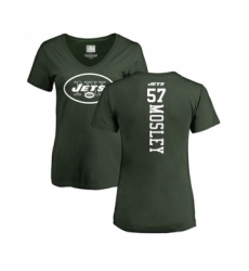 Football Women's New York Jets #57 C.J. Mosley Green Backer T-Shirt