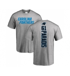 Football Carolina Panthers #61 Matt Paradis Ash Backer T-Shirt