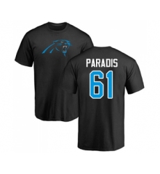 Football Carolina Panthers #61 Matt Paradis Black Name & Number Logo T-Shirt