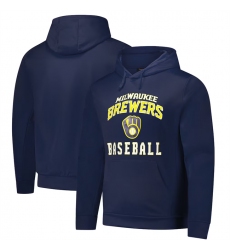 Men's Milwaukee Brewers Navy Dunbrooke Champion Pullover Hoodie